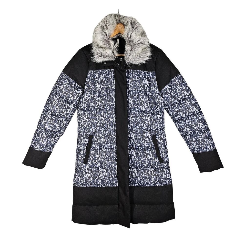 FABLETICS WOMEN'S WACO WINTER COAT - SIZE S - FAUX FUR HOOD PADDED ZIP POCKETS